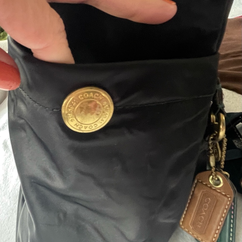 Authentic Coach Nylon Tote or Diaper Bag   Black With Changing Pad & Dust Bag - Picture 7 of 16